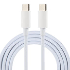 100W iPhone 16/15/17 Pro Max/iPad Type-C Male to Type-C Male Fast Charging Data Cable , also compatible with Xiaomi , Google , Honor and other devices, Length: 1m – Fast Charging White