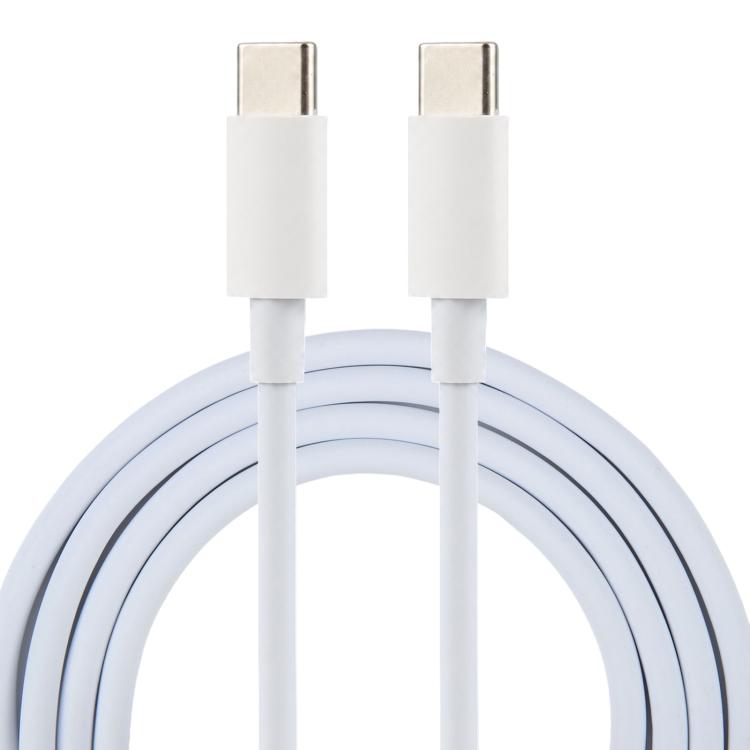 100W iPhone 16/15/17 Pro Max/iPad Type-C Male to Type-C Male Fast Charging Data Cable , also compatible with Xiaomi , Google , Honor and other devices, Length: 1m – Fast Charging White