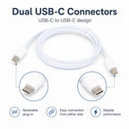 100W iPhone 16/15/17 Pro Max/iPad Type-C Male to Type-C Male Fast Charging Data Cable , also compatible with Xiaomi , Google , Honor and other devices, Length: 1m – Fast Charging