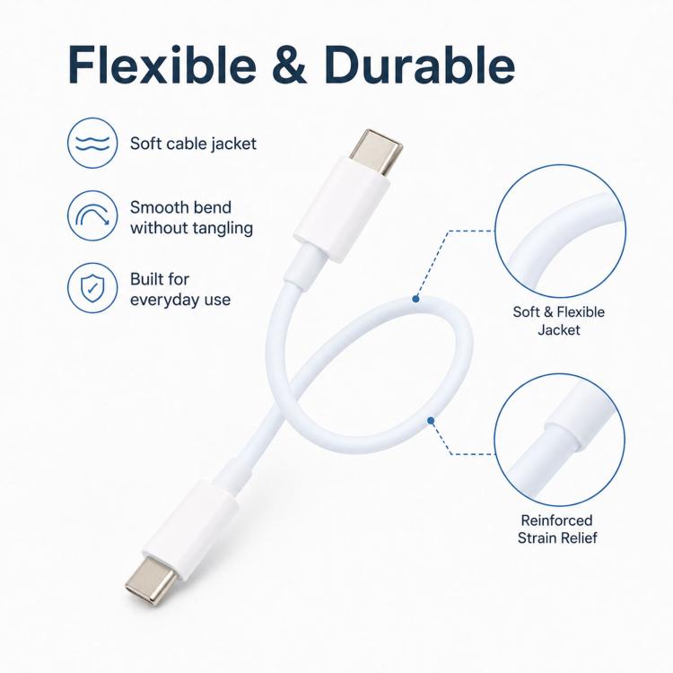 100W iPhone 16/15/17 Pro Max/iPad Type-C Male to Type-C Male Fast Charging Data Cable , also compatible with Xiaomi , Google , Honor and other devices, Length: 1m – Fast Charging
