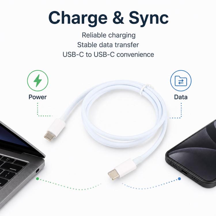 100W iPhone 16/15/17 Pro Max/iPad Type-C Male to Type-C Male Fast Charging Data Cable , also compatible with Xiaomi , Google , Honor and other devices, Length: 1m – Fast Charging