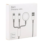 For iPhone / Apple Watch 3 In 1 8 Pin + Type-C / USB-C + Magnetic Charging Base Multi-function Charging Cable, Length: 1m, 3 In 1