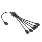3 Pin 5V 1 to 5 Motherboard AURA RGB PC Cooling Extension Cable for Asus, 1 to 5 – Durable Build, Easy to Use 1 to 5