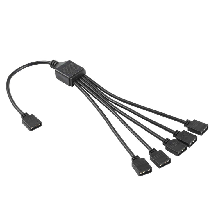 3 Pin 5V 1 to 5 Motherboard AURA RGB PC Cooling Extension Cable for Asus, 1 to 5 – Durable Build, Easy to Use 1 to 5