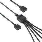 3 Pin 5V 1 to 5 Motherboard AURA RGB PC Cooling Extension Cable for Asus, 1 to 5 – Durable Build, Easy to Use
