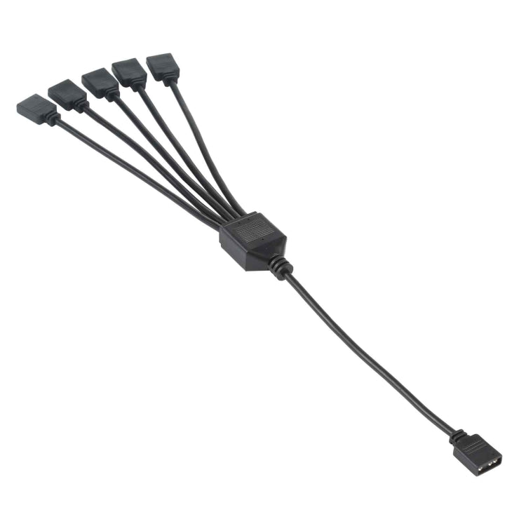 3 Pin 5V 1 to 5 Motherboard AURA RGB PC Cooling Extension Cable for Asus, 1 to 5 – Durable Build, Easy to Use
