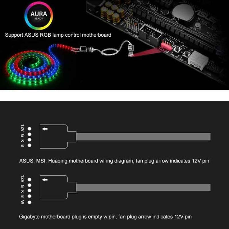 3 Pin 5V 1 to 5 Motherboard AURA RGB PC Cooling Extension Cable for Asus, 1 to 5 – Durable Build, Easy to Use