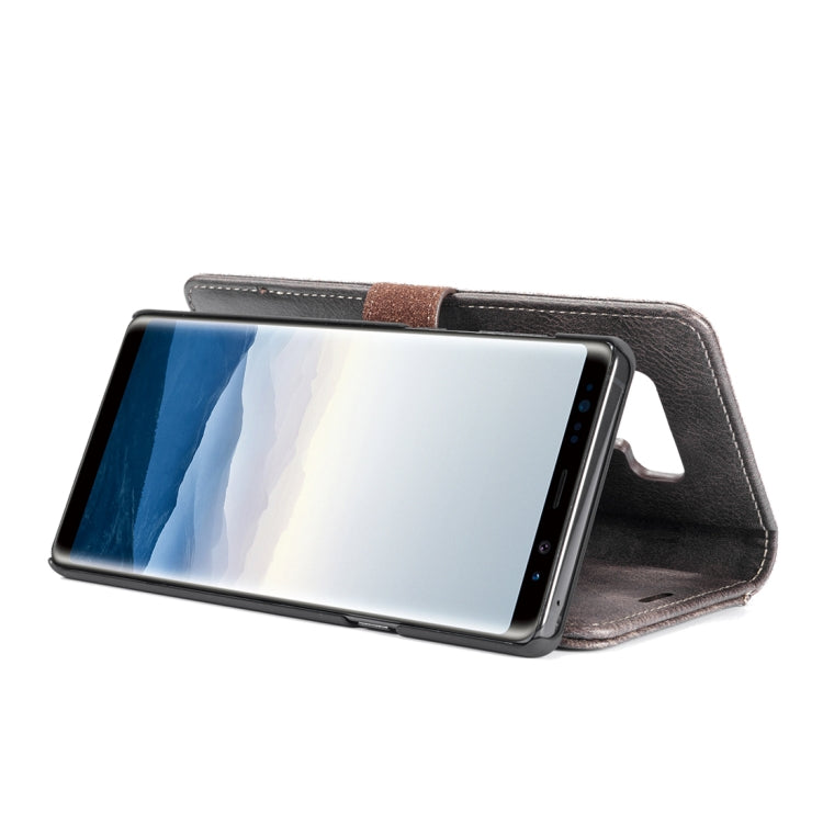 DG.MING Crazy Horse Texture Flip Detachable Magnetic Leather Case for Galaxy Note 9, with Holder & Card Slots & Wallet, Galaxy Note 9