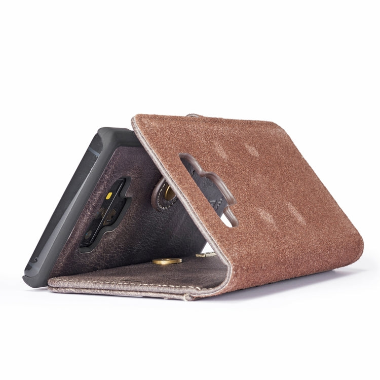 DG.MING Crazy Horse Texture Flip Detachable Magnetic Leather Case for Galaxy Note 9, with Holder & Card Slots & Wallet, Galaxy Note 9