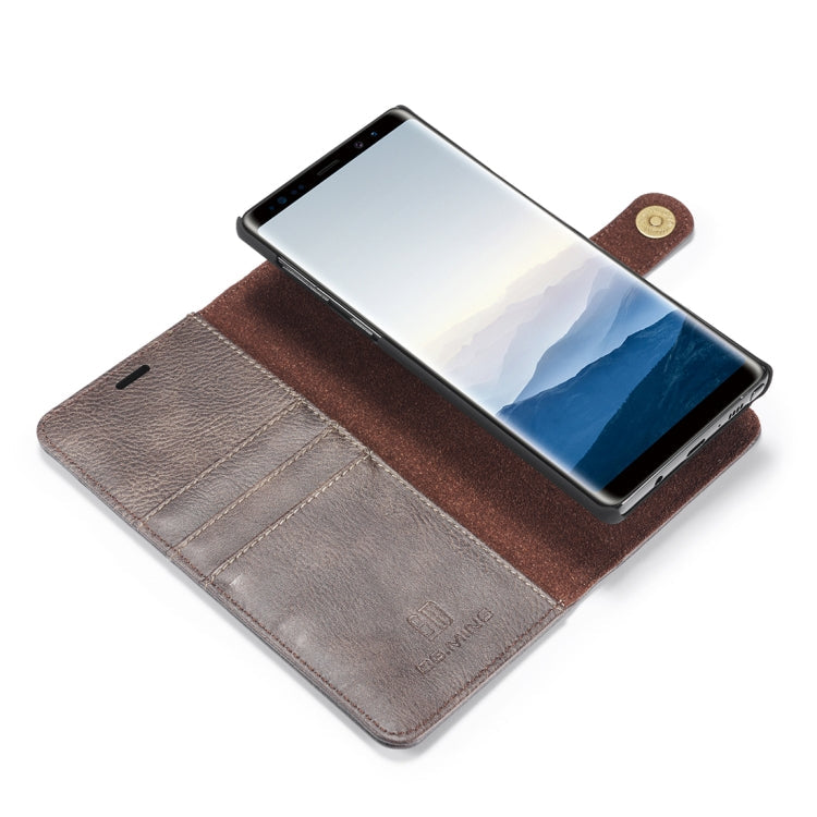 DG.MING Crazy Horse Texture Flip Detachable Magnetic Leather Case for Galaxy Note 9, with Holder & Card Slots & Wallet, Galaxy Note 9