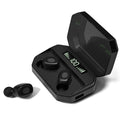 M8 Bluetooth 5.0 TWS Touch Digital Display True Wireless Bluetooth Earphone with Charging Box Black
