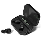 M8 Bluetooth 5.0 TWS Touch Digital Display True Wireless Bluetooth Earphone with Charging Box Black