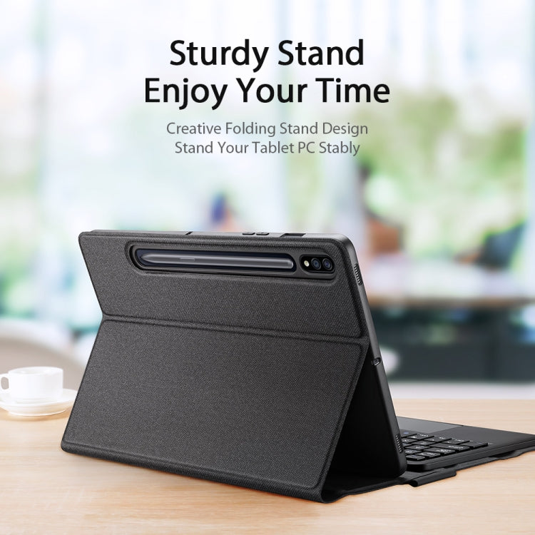 DUX DUCIS Detachable Bluetooth Keyboard Ultrathin Flip Leather Tablet Case for Samsung Galaxy Tab S8 (X700/X706) / S7 (T870/T875/T876B) – Flip, Leather, Bluetooth, For Samsung Galaxy Tab S8 / S7