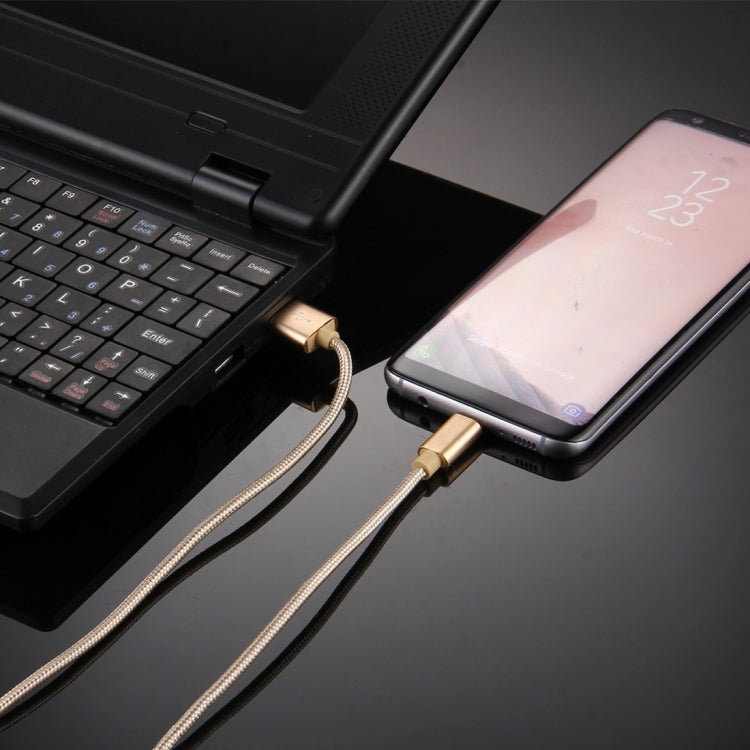 Knit Texture USB to USB-C / Type-C Data Sync Charging Cable, Cable Length: 2m, 3A Output – TPU