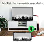 2 in 1 USB-C / Type-C + USB Power Supply Interface to 4K x 2K Ultra HD HDMI Video Cable, Length: 2m, Red USB Power Supply Interface – 4K