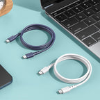 RC-068 PD 65W Type-C / USB-C to Type-C / USB-C High Elastic TPE Fast Charging Data Cable, Length: 1m, Type-C to Type-C – Fast Charging, TPU