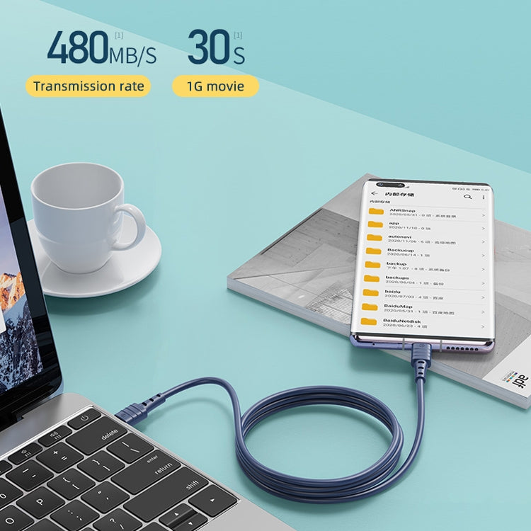 RC-068 PD 65W Type-C / USB-C to Type-C / USB-C High Elastic TPE Fast Charging Data Cable, Length: 1m, Type-C to Type-C – Fast Charging, TPU