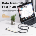RC-128a 100W Type-C / USB-C to Type-C / USB-C Intelligent Digital Display Zinc Alloy Braided Charging Data Cable, Length: 1.2m – Fast Charging, TPU