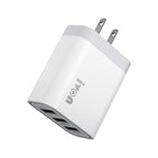 IVON AD37 5A QC 3.0 Three USB Port Travel Charger, US Plug, AD37 – Fast Charging, TPU