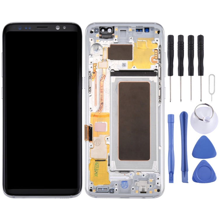 Original LCD Screen + Original Touch Panel with Frame for Galaxy S8 / G950 / G950F / G950FD / G950U / G950A / G950P / G950T / G950V / G950R4 / G950W / G9500, For Samsung Galaxy S8 / G950, For Galaxy S8 (Frame) For Samsung Galaxy S8 G950 Silver