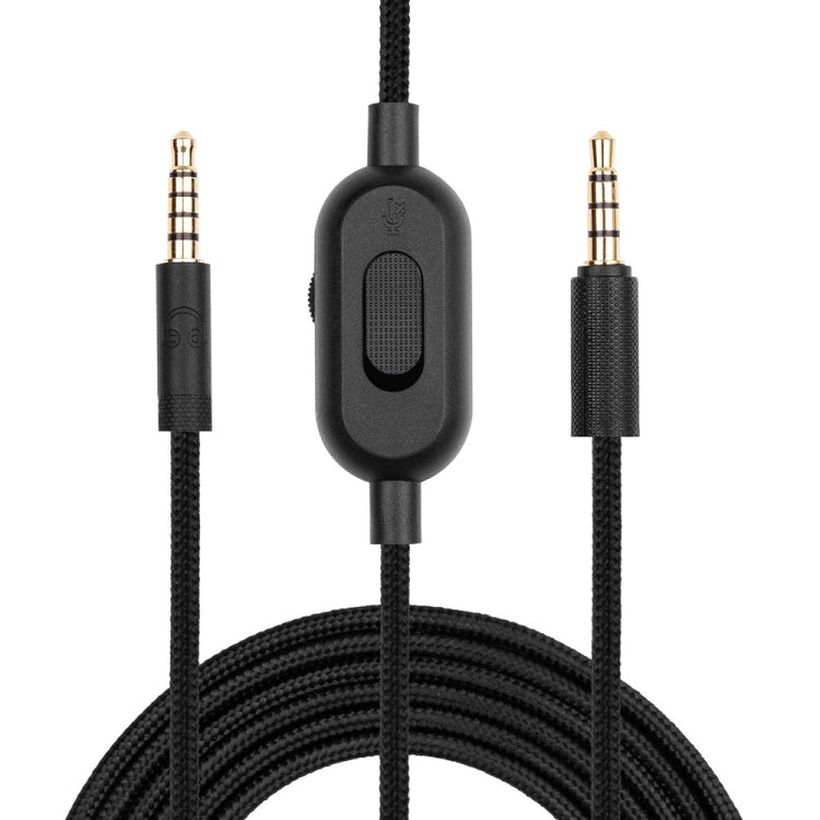 ZS0159 For Logitech G433 / G233 / G Pro / G Pro X 3.5mm Male to Male Gaming Headset Audio Cable with Wire-controlled, Cable Length: 2m – TPU Black