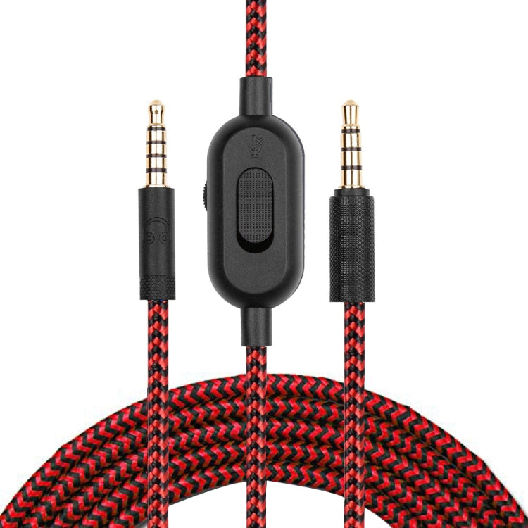 ZS0159 For Logitech G433 / G233 / G Pro / G Pro X 3.5mm Male to Male Gaming Headset Audio Cable with Wire-controlled, Cable Length: 2m – TPU Red