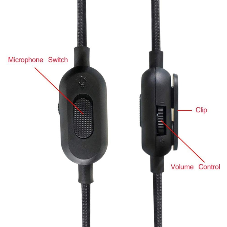 ZS0159 For Logitech G433 / G233 / G Pro / G Pro X 3.5mm Male to Male Gaming Headset Audio Cable with Wire-controlled, Cable Length: 2m – TPU
