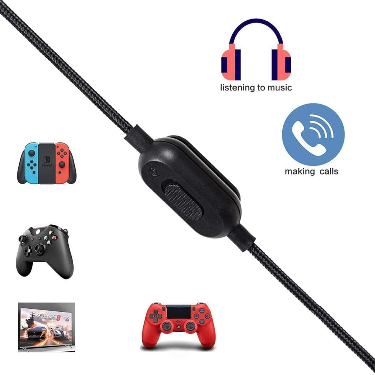 ZS0159 For Logitech G433 / G233 / G Pro / G Pro X 3.5mm Male to Male Gaming Headset Audio Cable with Wire-controlled, Cable Length: 2m – TPU