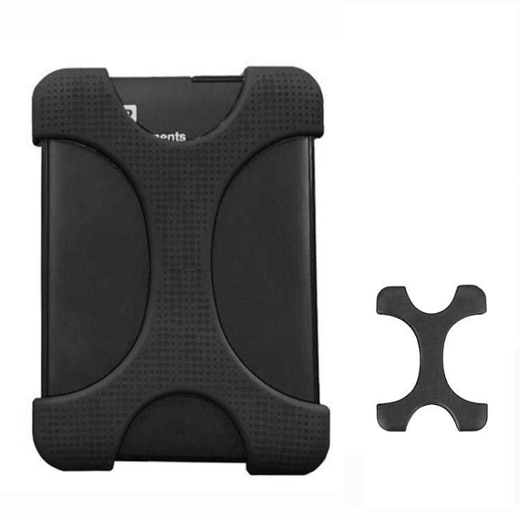X Type 2.5 inch Hard Drive Disk Silicone Case for WD / SEAGATE / Toshiba, without Hole – Shockproof Black