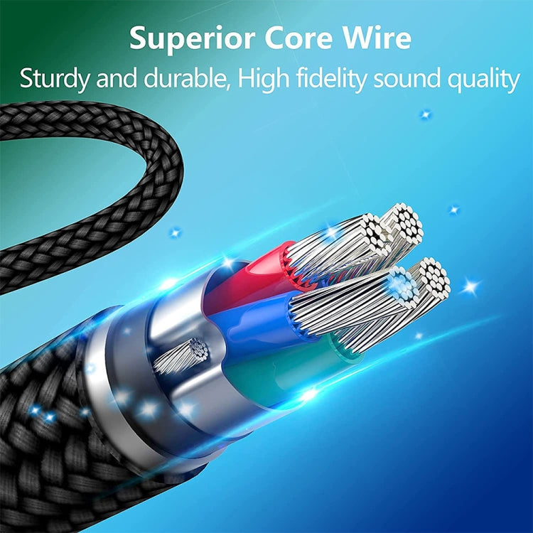 ZS0135 For SteelSeries Arctis 3 / 5 / 7 Earphone Audio Cable, Cable Length: 2m, Audio Cable Black, Audio Cable Silver – Durable Build, Easy to Use