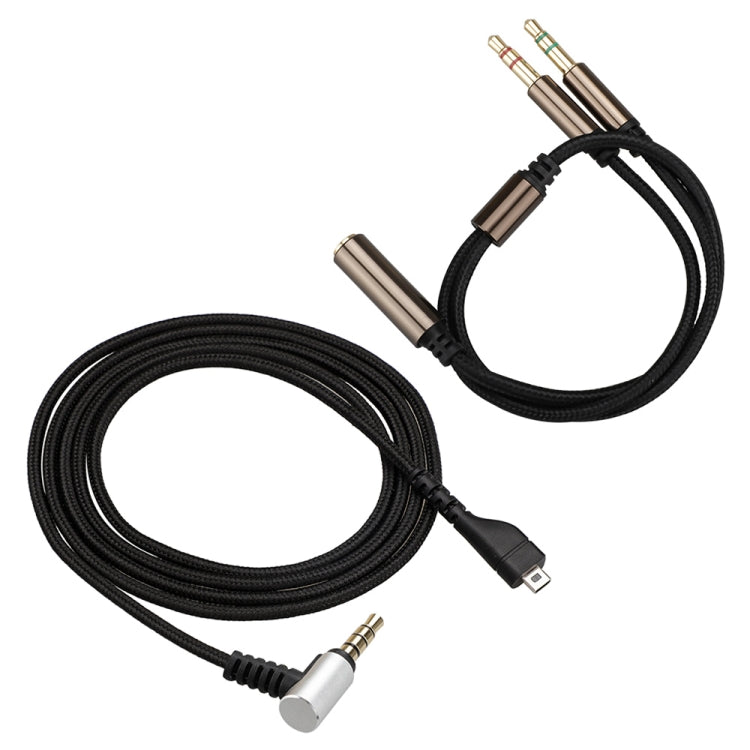ZS0135 2 in 1 For SteelSeries Arctis 3 / 5 / 7 Earphone Audio Cable + Earphone Adapter Cable Set, Audio Cable + Adapter Cable – Durable Build, Easy to Use Audio Cable + Adapter Cable