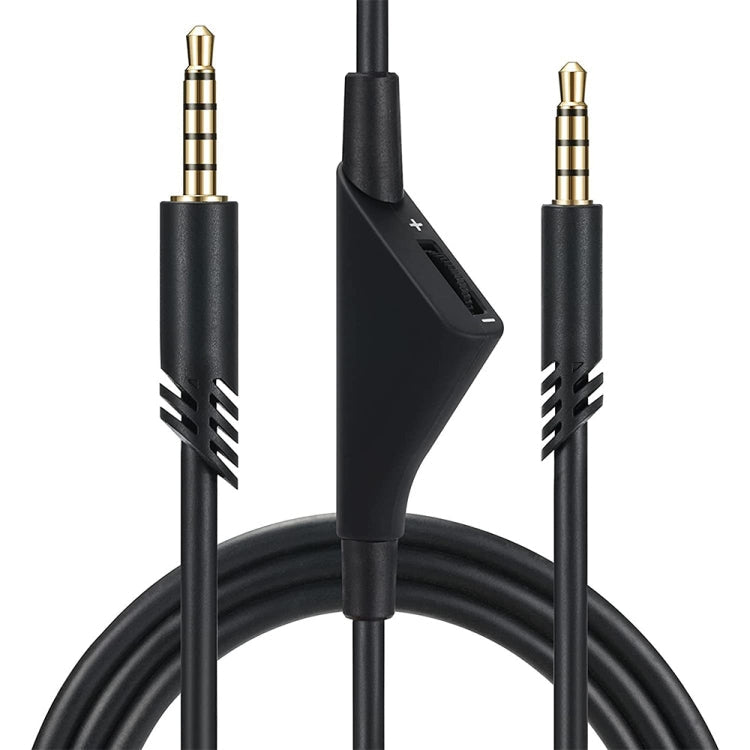 ZS0175 For Logitech Astro A10 / A40 / A30 3.5mm Male to Male Volume Adjustable Earphone Audio Cable, Cable Length: 2m – Durable Build, Easy to Use, For Logitech Astro A10 2m For Logitech Astro A10 2m
