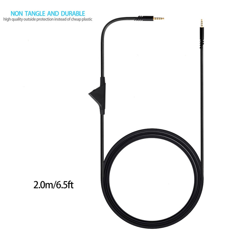 ZS0175 For Logitech Astro A10 / A40 / A30 3.5mm Male to Male Volume Adjustable Earphone Audio Cable, Cable Length: 2m – Durable Build, Easy to Use, For Logitech Astro A10 2m