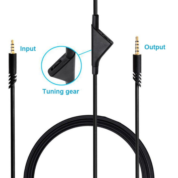 ZS0175 For Logitech Astro A10 / A40 / A30 3.5mm Male to Male Volume Adjustable Earphone Audio Cable, Cable Length: 2m – Durable Build, Easy to Use, For Logitech Astro A10 2m