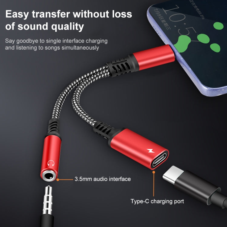 2 in 1 USB-C / Type-C Male to PD 60W USB-C / Type-C Charging + 3.5mm Audio Female Earphone Adapter – Durable Build, Easy to Use