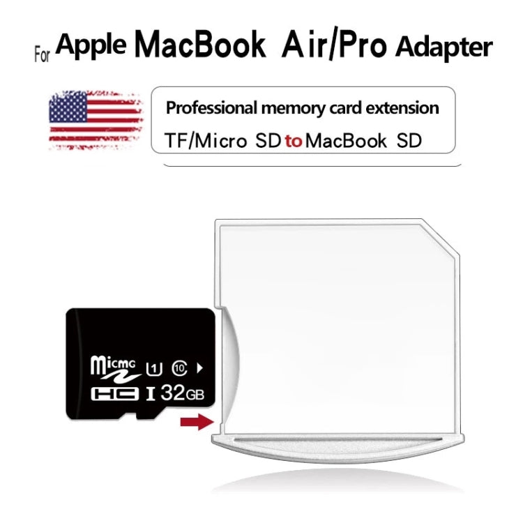 Micro SD / TF Card to SD Adapter for MacBook Air / Pro, Support up to...