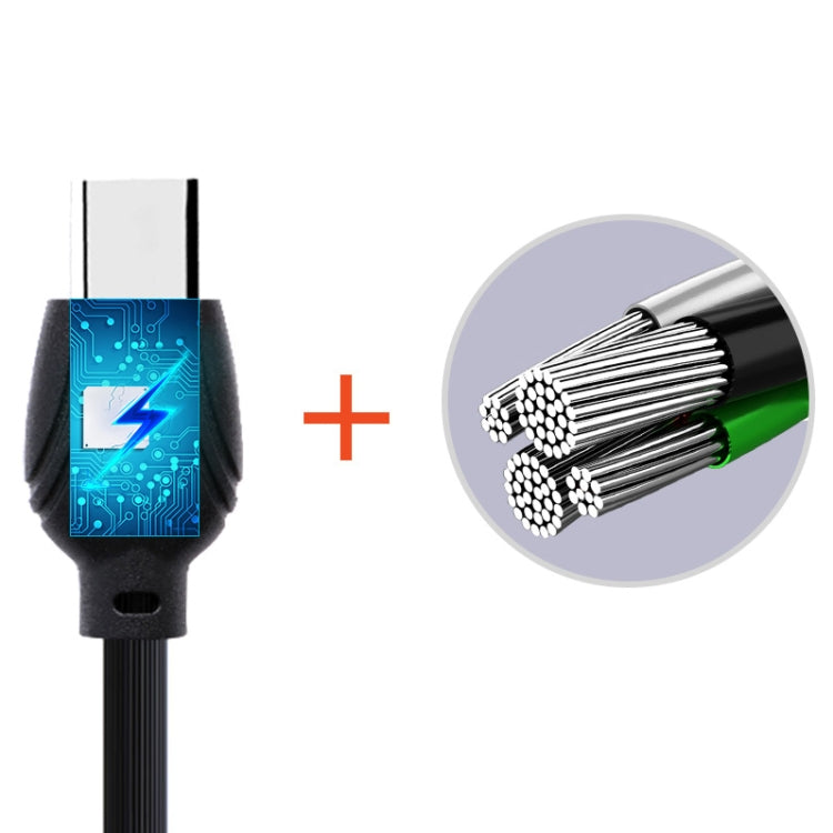 awei CL-62 2 in 1 2.5A USB-C / Type-C Charging + Transmission Aluminum Alloy Double-sided Insertion Data Cable, Length: 1m – Aluminum Alloy, TPU