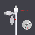 awei CL-62 2 in 1 2.5A USB-C / Type-C Charging + Transmission Aluminum Alloy Double-sided Insertion Data Cable, Length: 1m – Aluminum Alloy, TPU