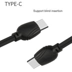 awei CL-62 2 in 1 2.5A USB-C / Type-C Charging + Transmission Aluminum Alloy Double-sided Insertion Data Cable, Length: 1m – Aluminum Alloy, TPU
