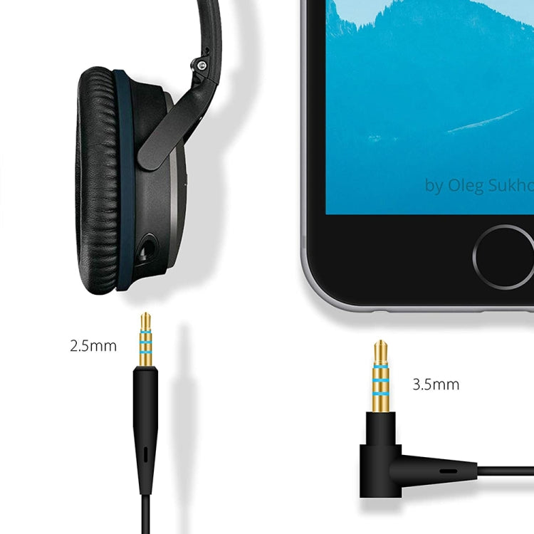 ZS0009 3.5mm to 2.5mm Audio Cable for Boshi QC25 QC35 OE2 LIVE2 AKG Y50 Y40 – Durable Build, Easy to Use