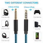 ZS0162 Wired Control Version Gaming Headset Audio Cable for Logitech Astro A10 A40 A30, Wired Control Version – Durable Build, Easy to Use