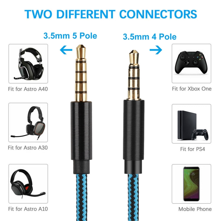 ZS0162 Wired Control Version Gaming Headset Audio Cable for Logitech Astro A10 A40 A30, Wired Control Version – Durable Build, Easy to Use