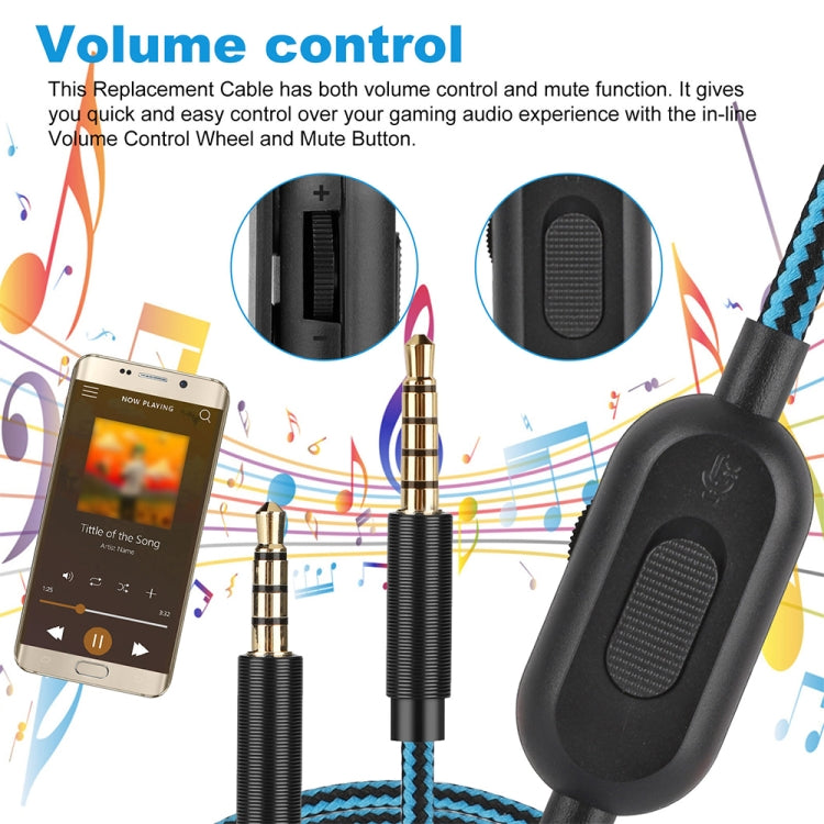 ZS0162 Wired Control Version Gaming Headset Audio Cable for Logitech Astro A10 A40 A30, Wired Control Version – Durable Build, Easy to Use