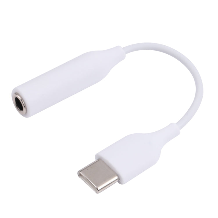 Type-C Male to 3.5mm Female Earphone Adapter Audio Adapter – Durable Build, Easy to Use White