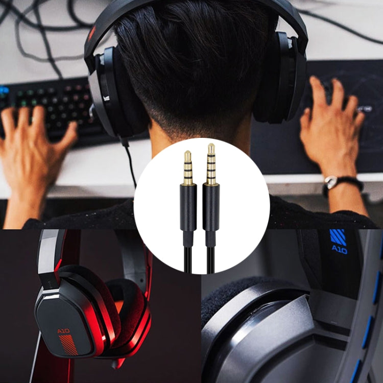 ZS0086 Volume Control Version Gaming Headphone Audio Cable for Logitech Astro A10 A40 A30, Volume Control Version – Durable Build, Easy to Use