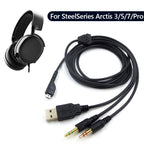ZS0224 3-Prong Headphone Audio Cable for SteelSeries Arctis 3 / 5 / 7 / Pro, ZS0224 – Durable Build, Easy to Use