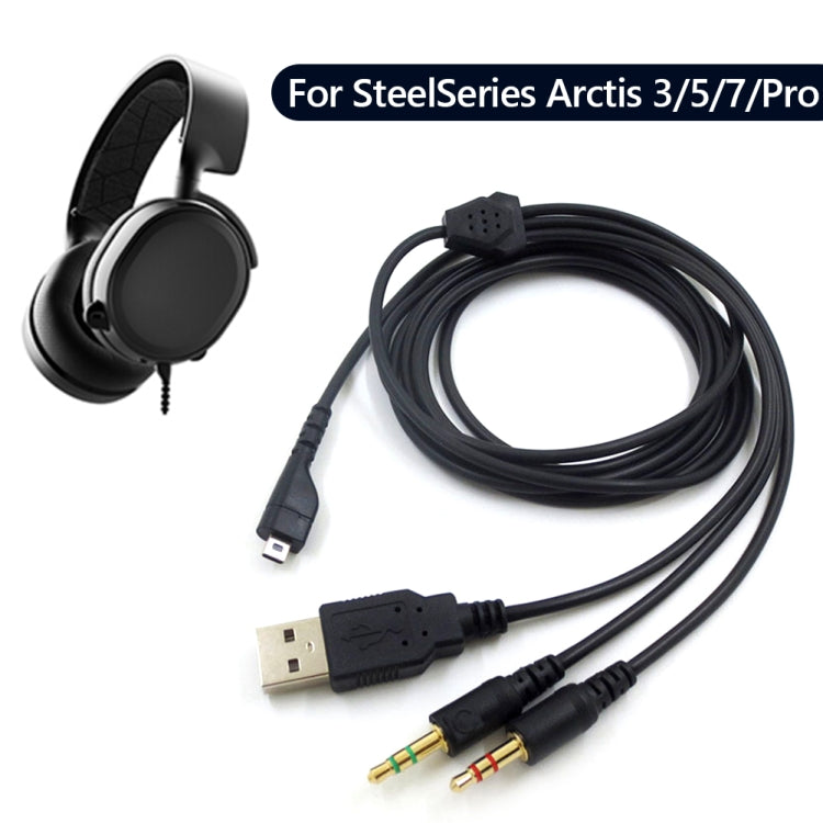 ZS0224 3-Prong Headphone Audio Cable for SteelSeries Arctis 3 / 5 / 7 / Pro, ZS0224 – Durable Build, Easy to Use