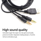 ZS0224 3-Prong Headphone Audio Cable for SteelSeries Arctis 3 / 5 / 7 / Pro, ZS0224 – Durable Build, Easy to Use