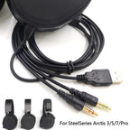 ZS0224 3-Prong Headphone Audio Cable for SteelSeries Arctis 3 / 5 / 7 / Pro, ZS0224 – Durable Build, Easy to Use