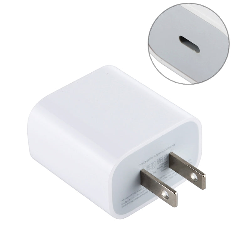 20W Type-C / USB-C PD Fast Charging Power Adapter, US Plug, 20W 0.5A US Plug, 20W EU Plug – Fast Charging, TPU